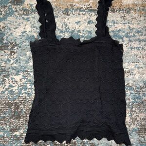 Miami Black Ruffled Camisole Top